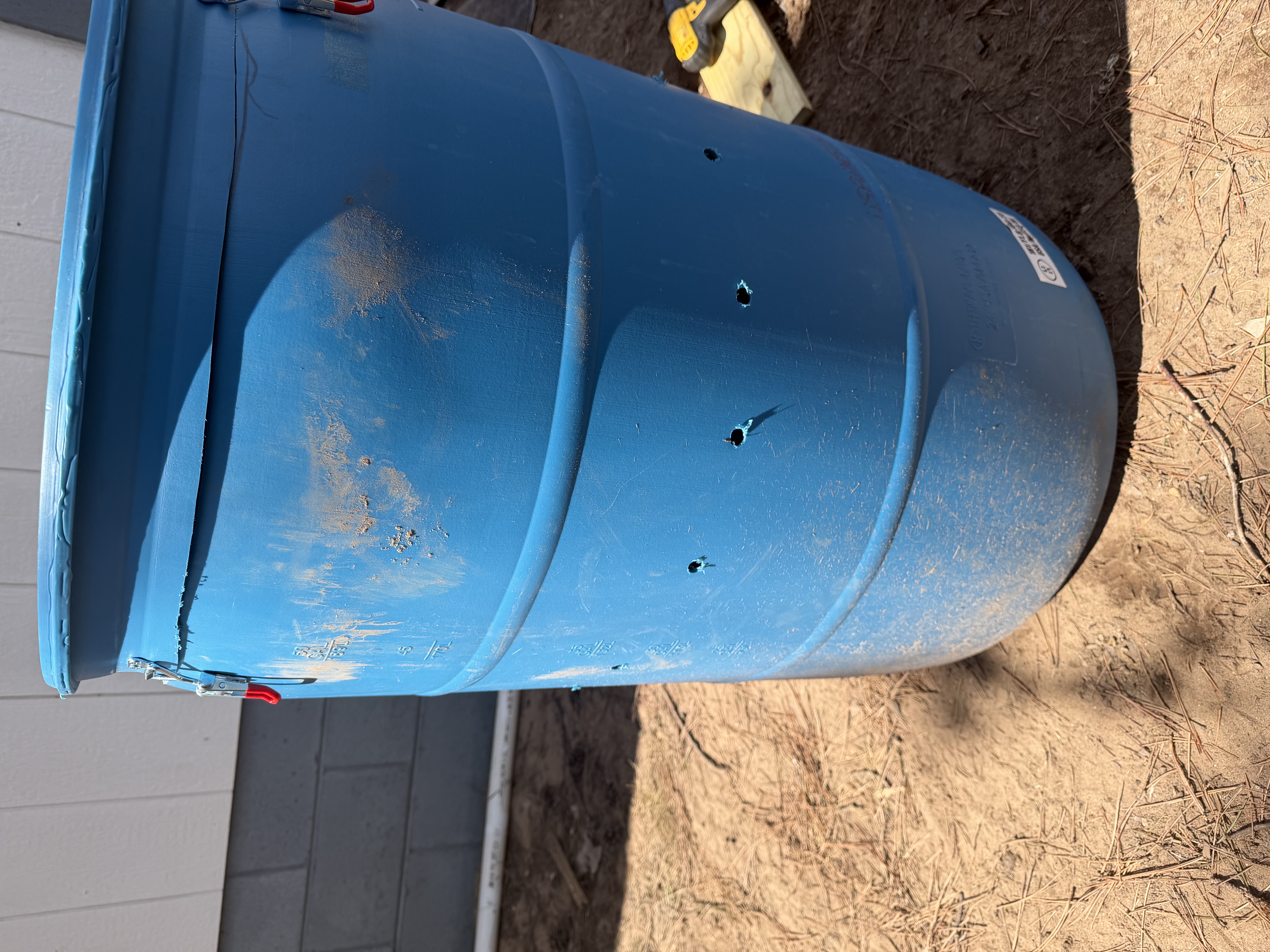 Aeration holes drilled around the side of the barrel