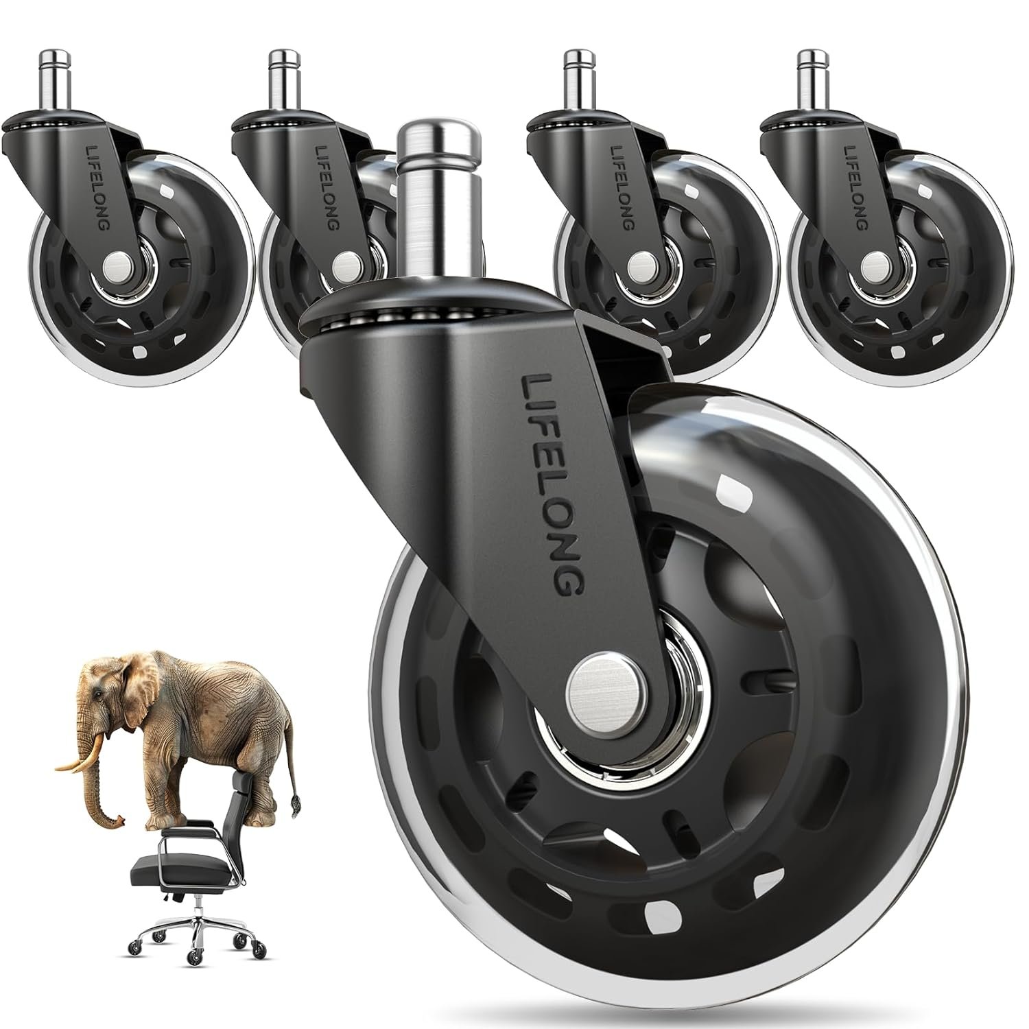 Lifelong Rollerblade Office Chair Casters — set of 5